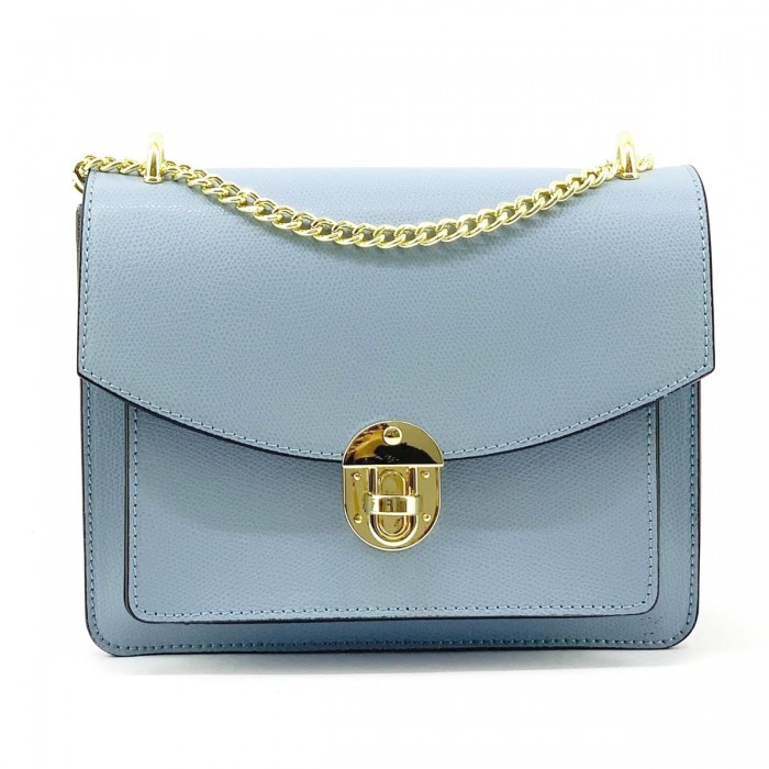 Geanta Eleganta Crossbody Piele Naturala Bleu - Noura