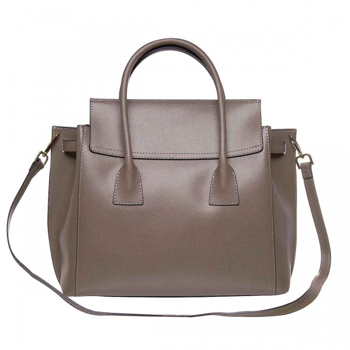 Geanta din Piele Naturala Grej Inchis - Olivia