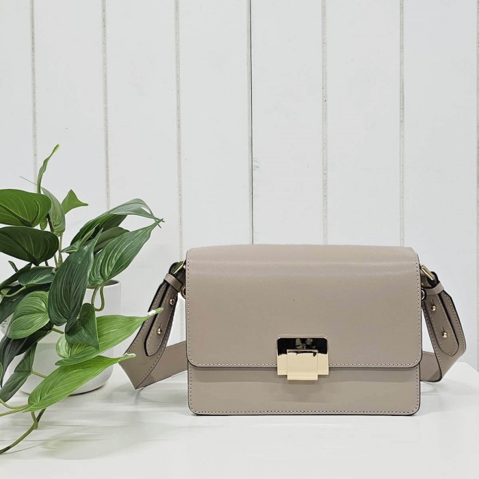 Geanta CrossBody Piele Naturala Nude - Noor