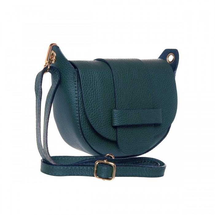 Geanta Crossbody din Piele Albastru Petrol - Betsy