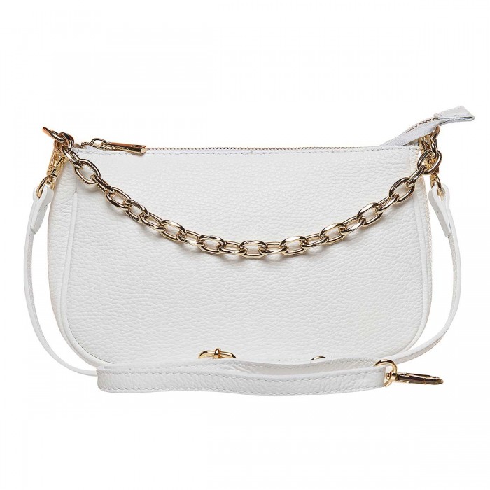 Geanta Dama Piele Naturala Alba - Alora