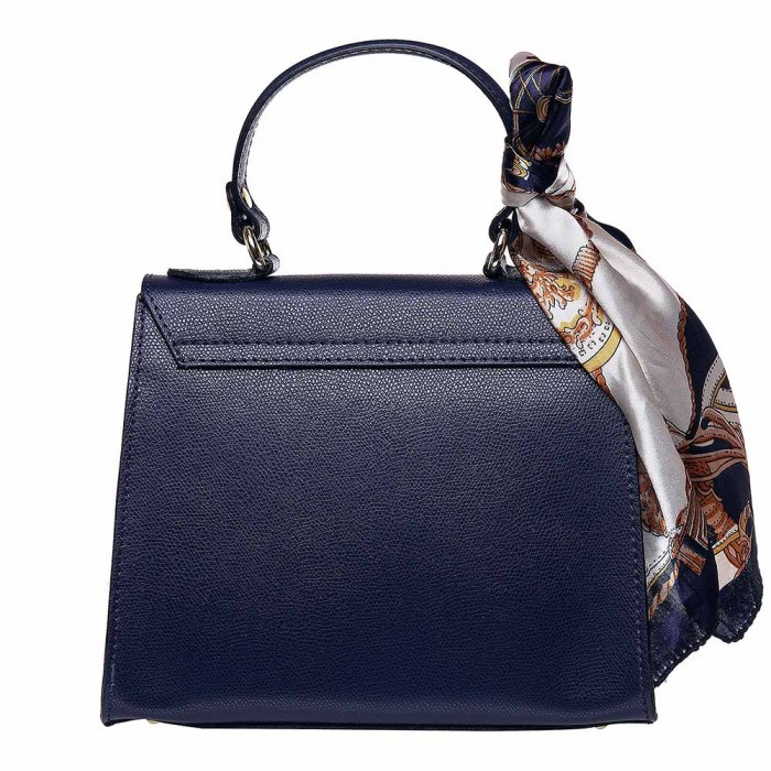 Geanta Bleumarin cu esarfa Piele Naturala - Eline