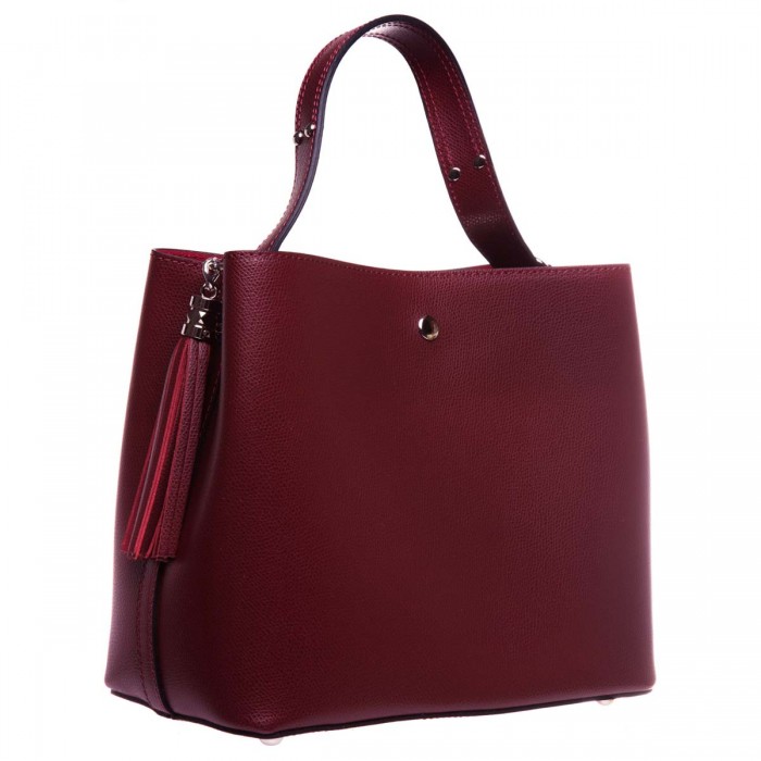 Geanta Bordo de dama din Piele Naturala- Avery