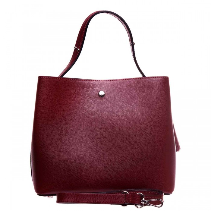 Geanta Bordo de dama din Piele Naturala- Avery
