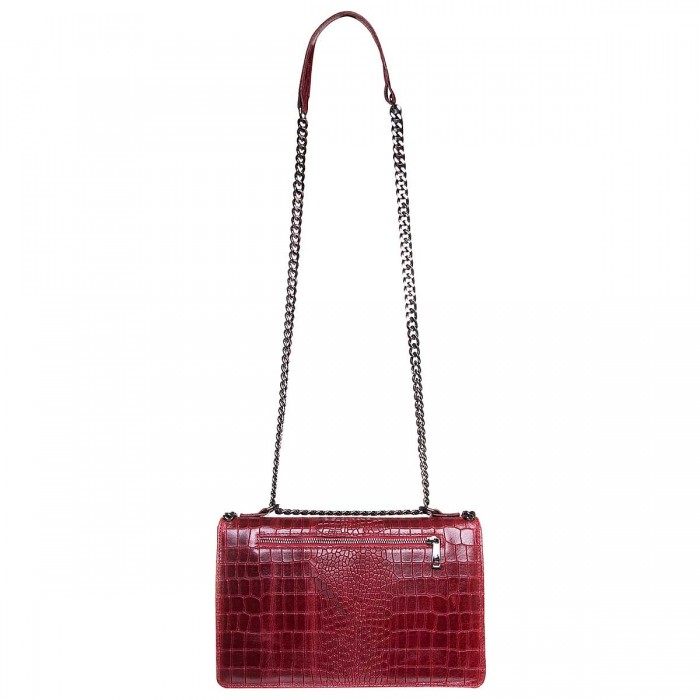 Geanta dama din Piele Naturala Rosie - Verani