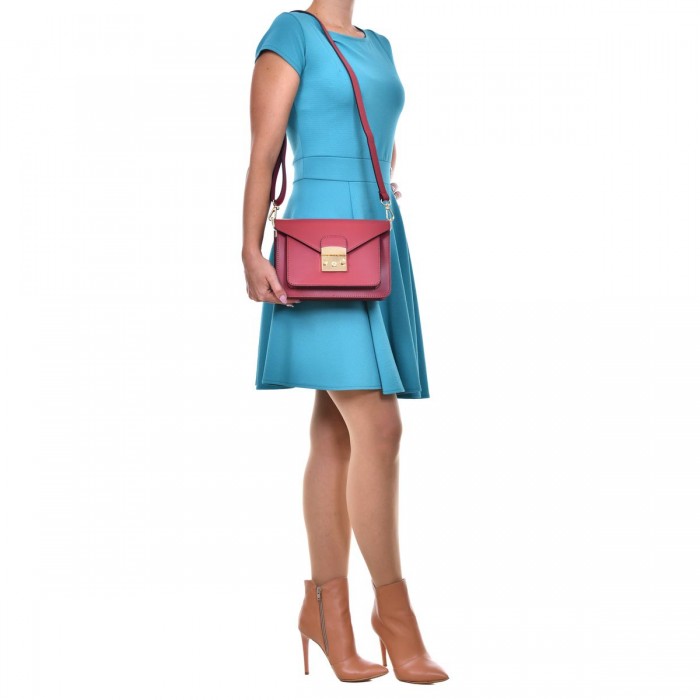 Geanta Dama Crossbody Piele Naturala Rosie - Evie