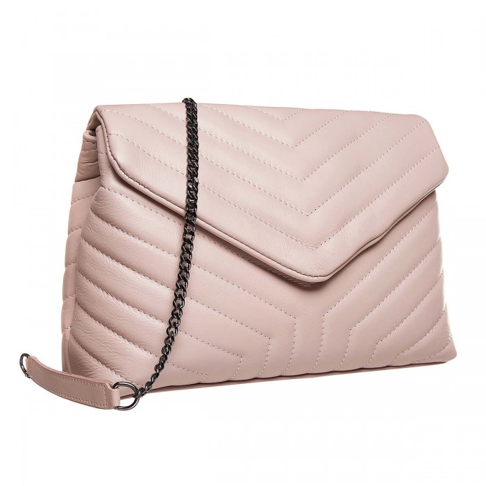 Geanta model Matlasat Piele Nude Roze - Kami