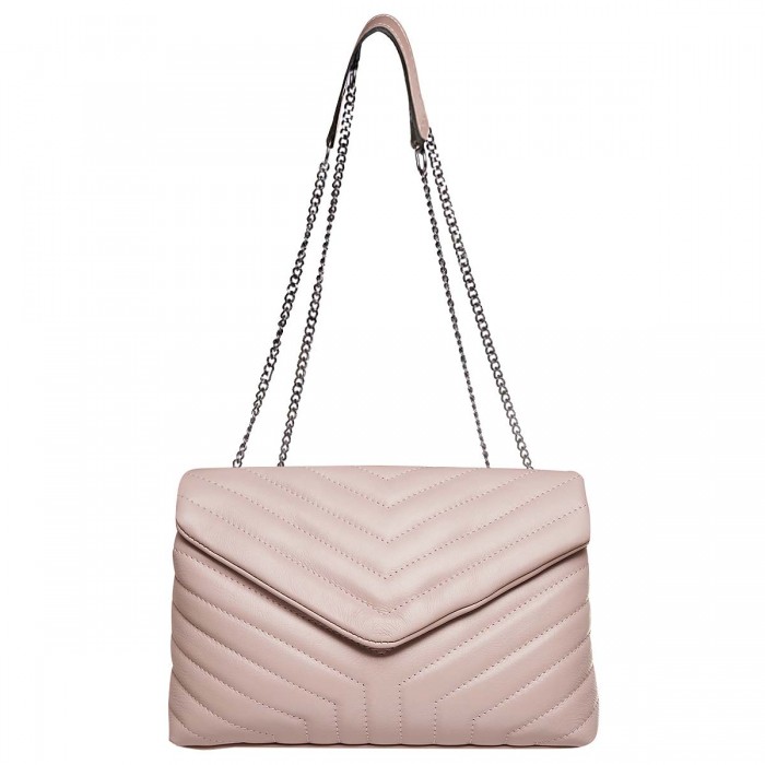 Geanta model Matlasat Piele Nude Roze - Kami