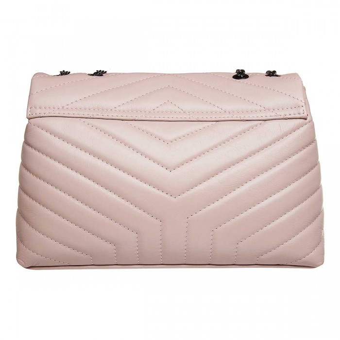 Geanta model Matlasat Piele Nude Roze - Kami