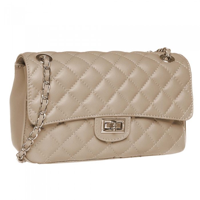 Geanta dama din Piele Naturala Cappuccino - Dalina