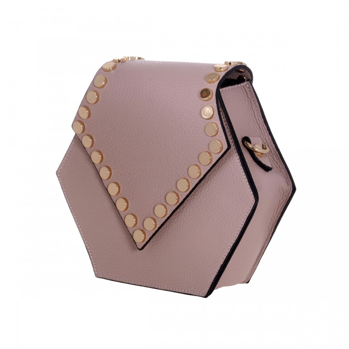 Geanta de Dama din Piele Naturala Crem Varsha