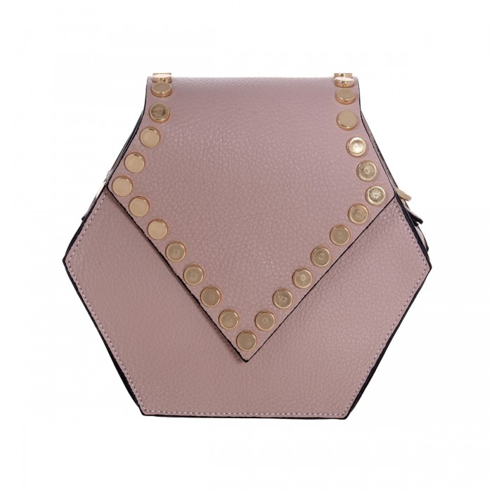 Geanta de Dama din Piele Naturala Crem Varsha