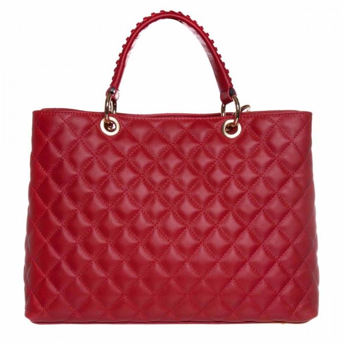 Geanta dama din Piele Naturala matlasata Rosie - Inne