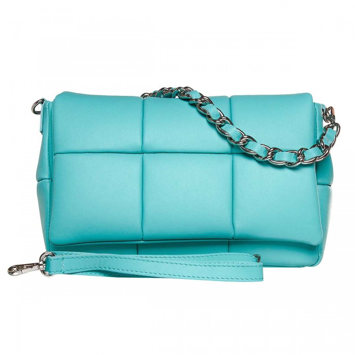 Geanta Dama Piele Naturala Turquoise - Avier