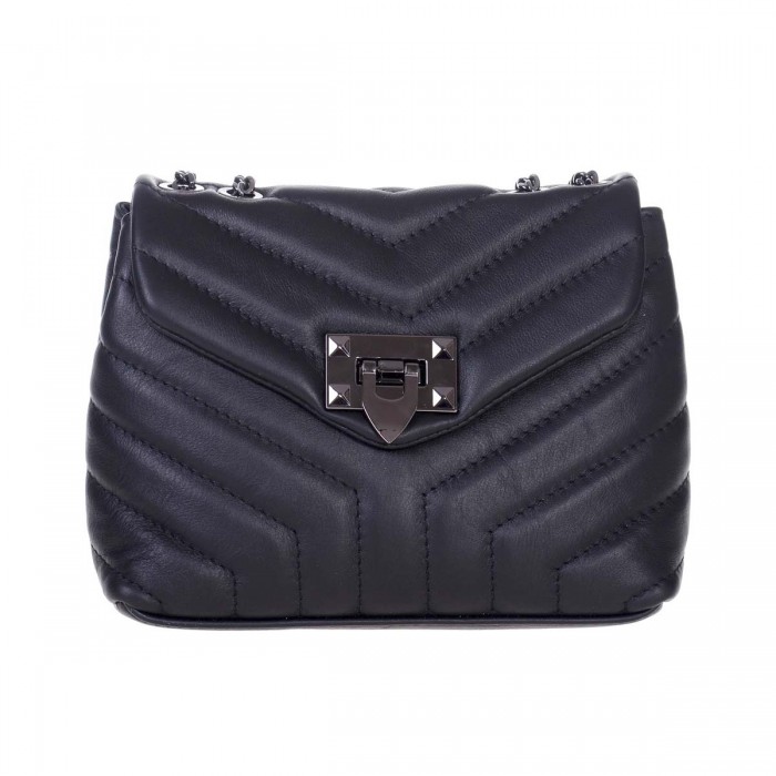 Geanta dama din Piele Naturala Neagra - Alina