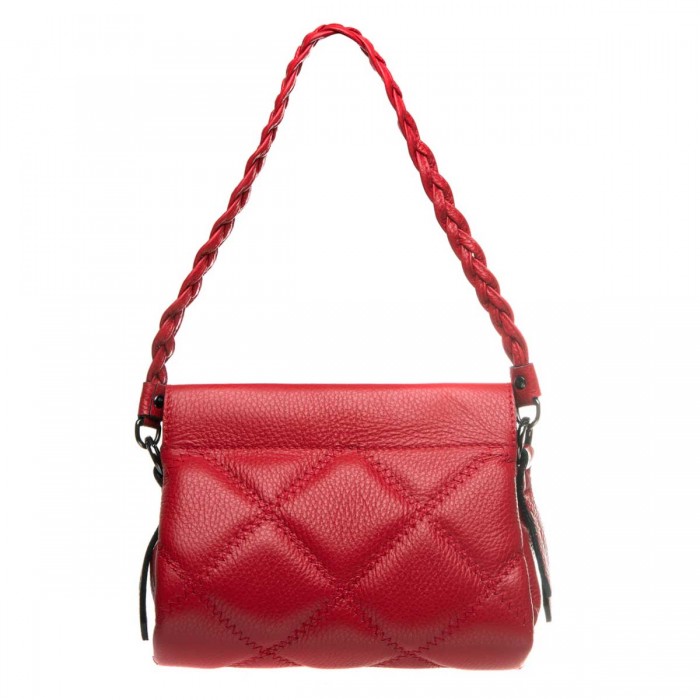 Geanta Mini de Dama din Piele Rosie Matlasata - Minia