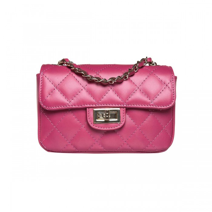 Geanta Mini din Piele Matlasata Roz Fuchsia - Agnes