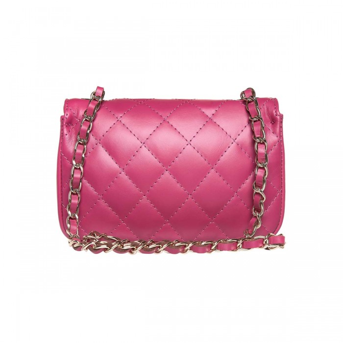 Geanta Mini din Piele Matlasata Roz Fuchsia - Agnes