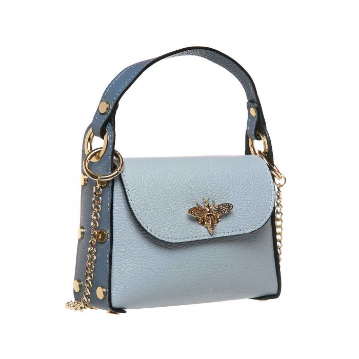 Geanta Mini Fashion din Piele Bleu - Juana