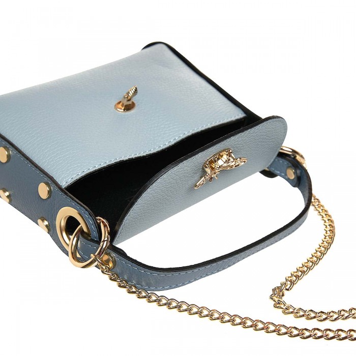 Geanta Mini Fashion din Piele Bleu - Juana