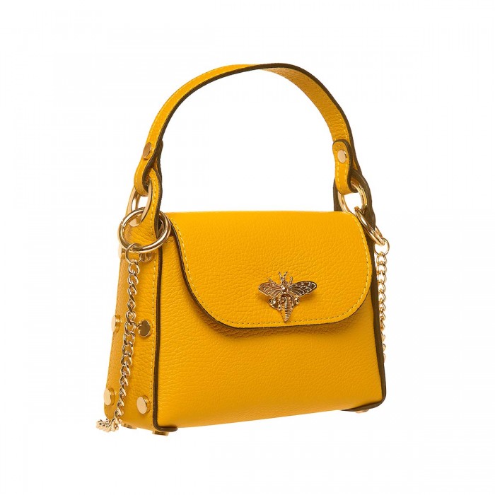 Geanta Mini Fashion din Piele Galbena - Juana