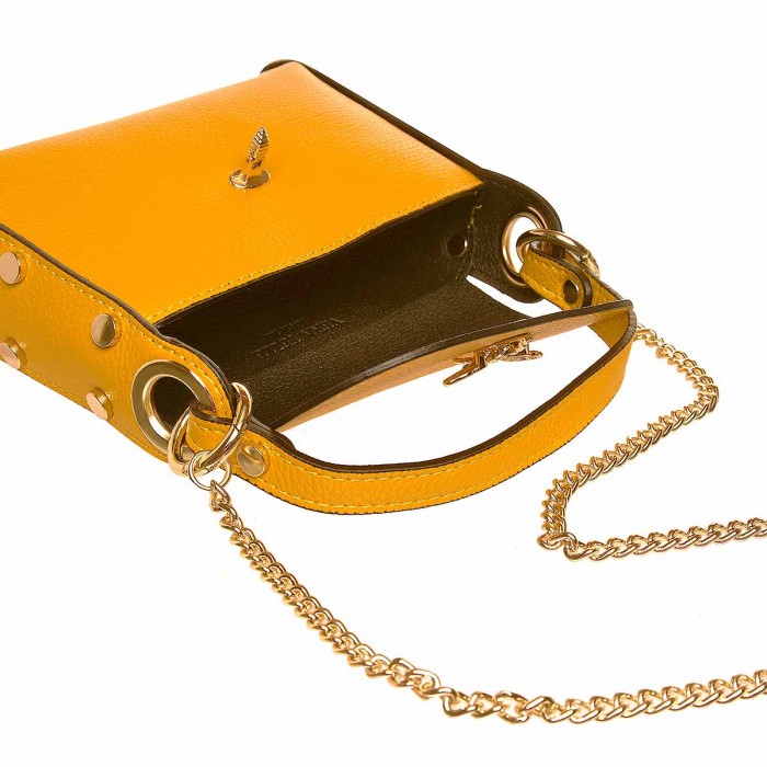 Geanta Mini Fashion din Piele Galbena - Juana
