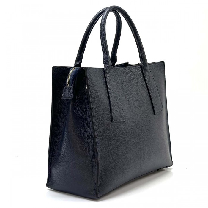 Geanta Office Piele Naturala Neagra - Saida