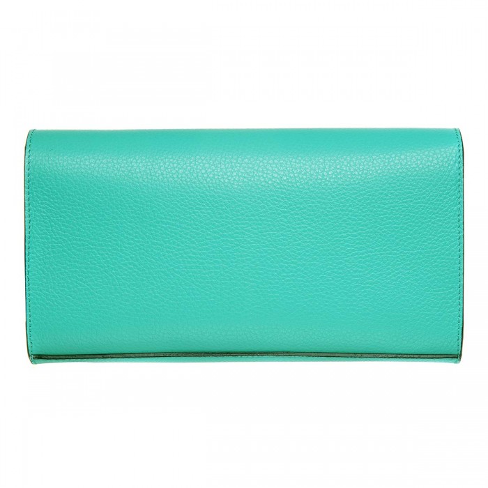 Geanta Plic din Piele Naturala Turquoise Nicola