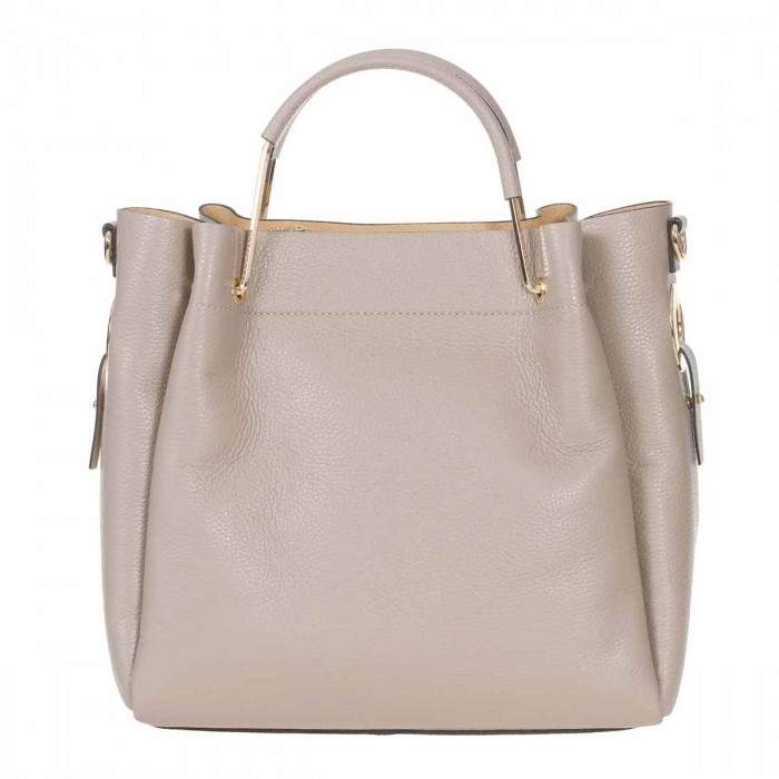 Geanta din Piele Naturala Nude Inchis - Vivienne