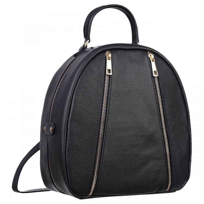 Rucsac Dama din Piele Naturala Neagra - Amil