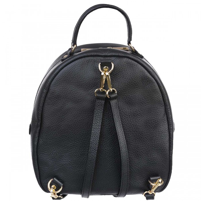 Rucsac Dama din Piele Naturala Neagra - Amil