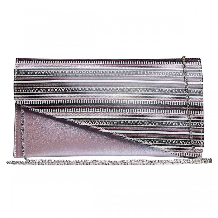 Poseta Plic din Piele Mov Lila si Imprimeu Traditional