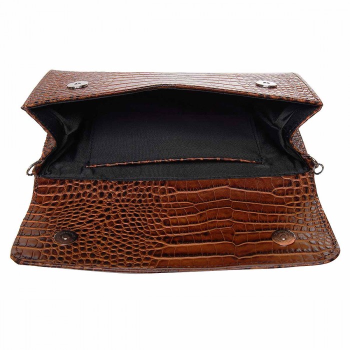 Poseta Plic Femei Piele Presaj Maro