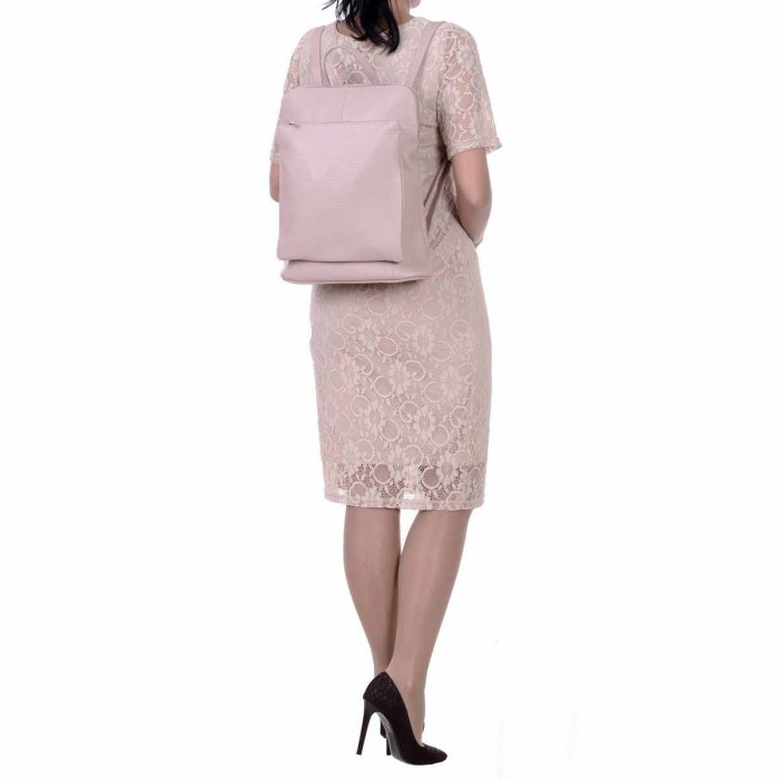 Rucsac din Piele Naturala Nude-Roze - Gabella