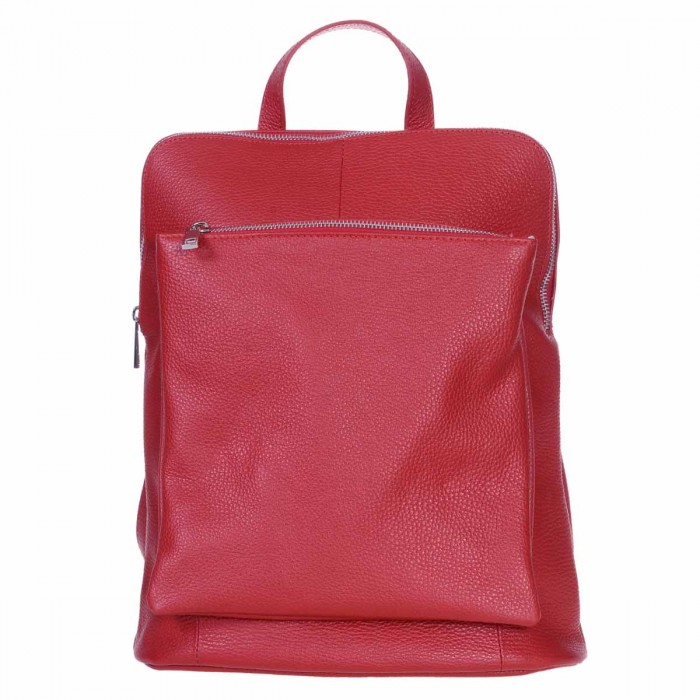 Rucsac din Piele Naturala Rosie - Gabella