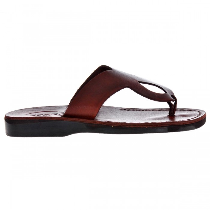 Sandale Romane din piele naturala Maro - Imala