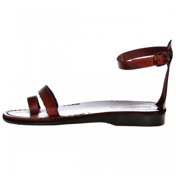 Sandale Romane din piele naturala Maro - Olimpia