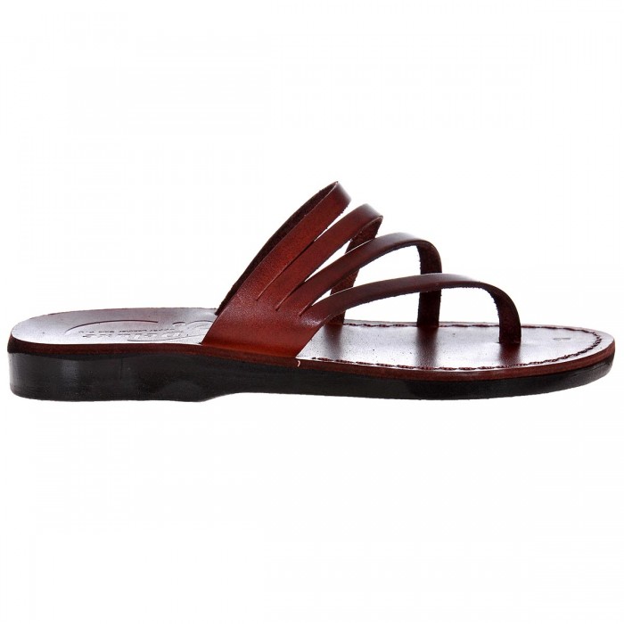 Sandale Romane din piele naturala Maro - Alia