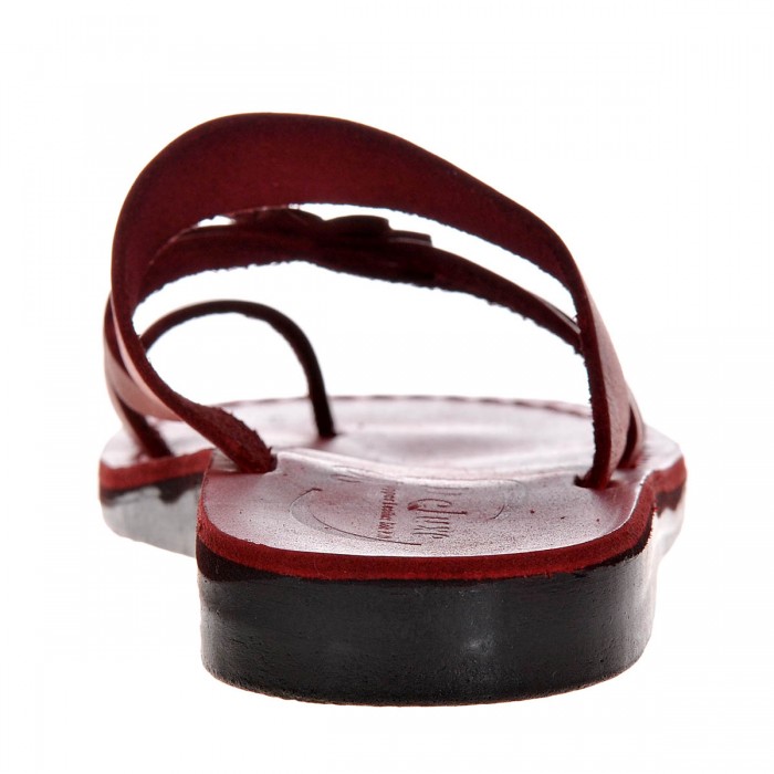 Sandale Romane din piele naturala Rosie - Flower