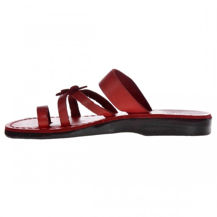 Sandale Romane din piele naturala Rosie - Flower