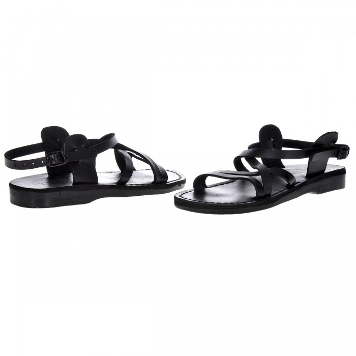 Sandale Romane Unisex din piele naturala Neagra - Judy
