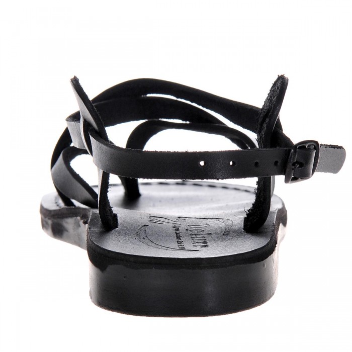 Sandale Romane Unisex din piele naturala Neagra - Nessy