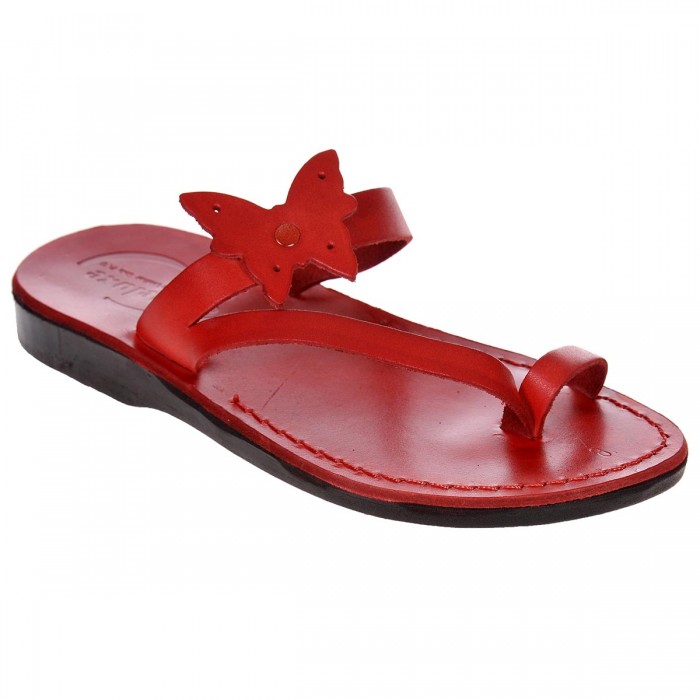 Sandale Romane din piele naturala Rosie - Berta