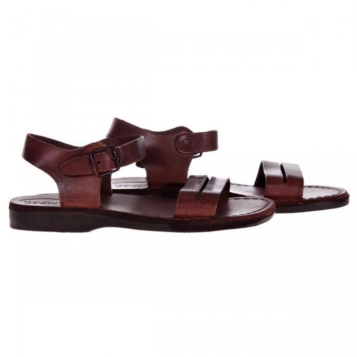 Sandale Romane Unisex din piele naturala Maro - Amos