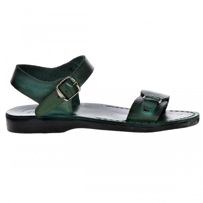 Sandale Romane Unisex din piele naturala Verde - Arko