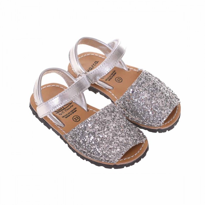 Sandale de Copii AVARCA din Glitter Argintiu - Ina