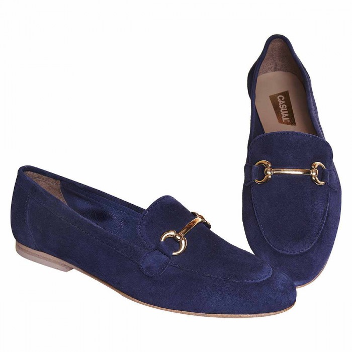 Pantofi Dama Piele Intoarsa Bleumarin - Arina