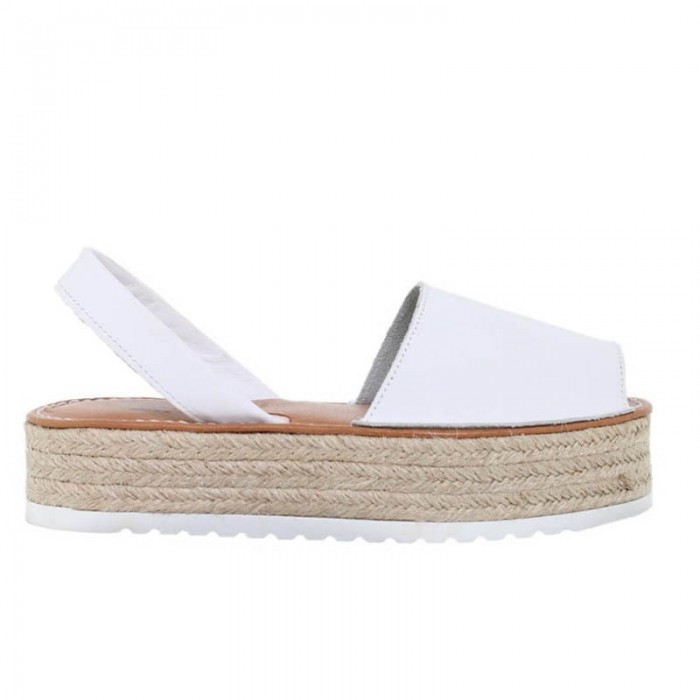 Sandale AVARCA Flatform Piele Alba - Safa