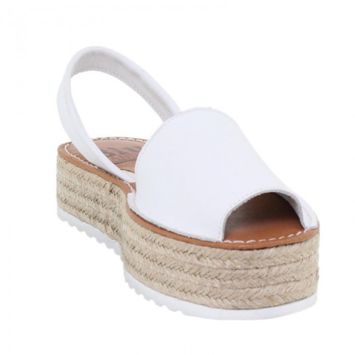 Sandale AVARCA Flatform Piele Alba - Safa