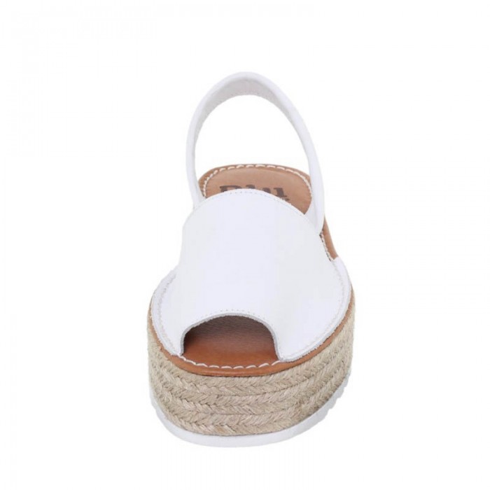 Sandale AVARCA Flatform Piele Alba - Safa